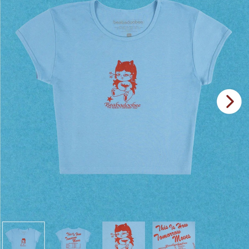 Beebadoobee concert XS babydoll T-shirt